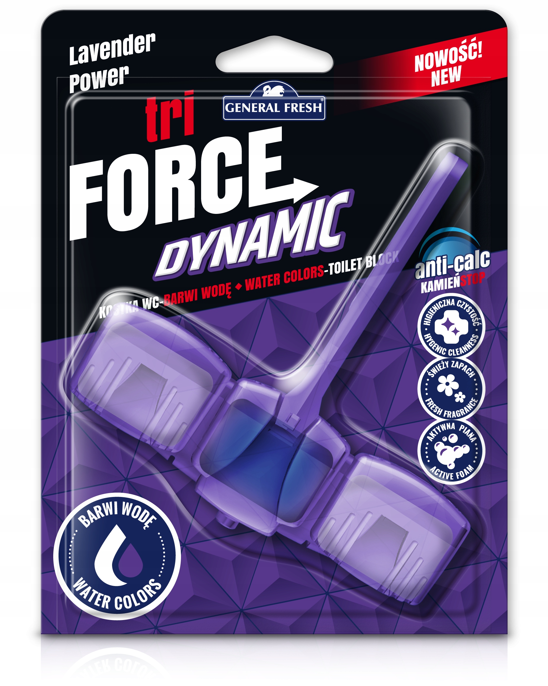 

General Fresh kostka Wc Tri-Force Dynamic lawenda