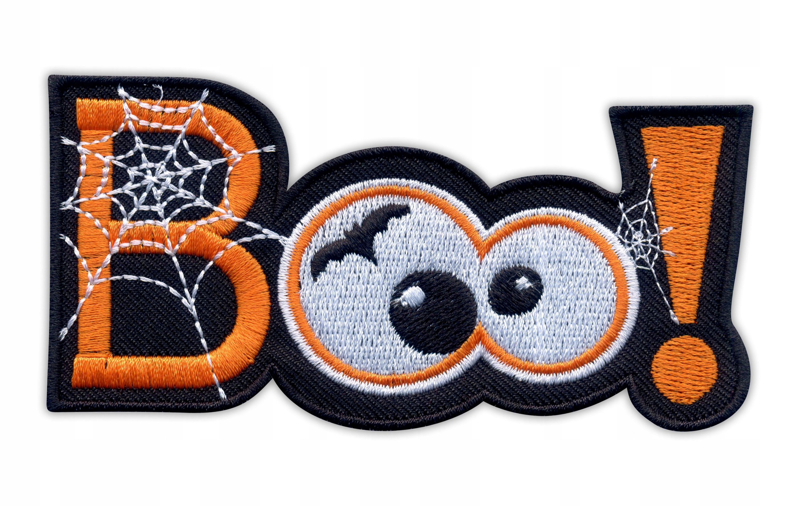 

Straszna naszywka Boo! - na Halloween, Haft