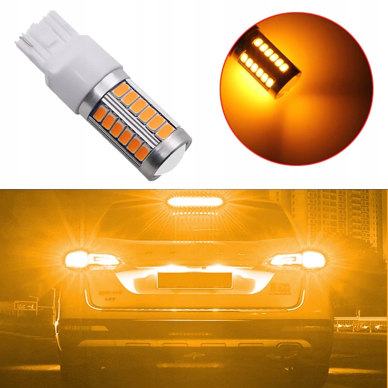 LED 33 SMD 5630 W21W WY21W T20 7440 POMARAŃCZOWA