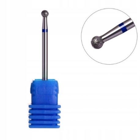 

Frez diamentowy kulka 4mm do żelu hybryd skórek