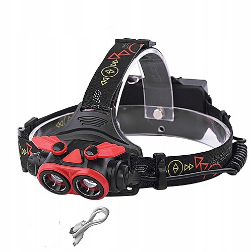 

Latarka czołowa 2 x XM-L T6 Zoom x 2 czołówka Usb
