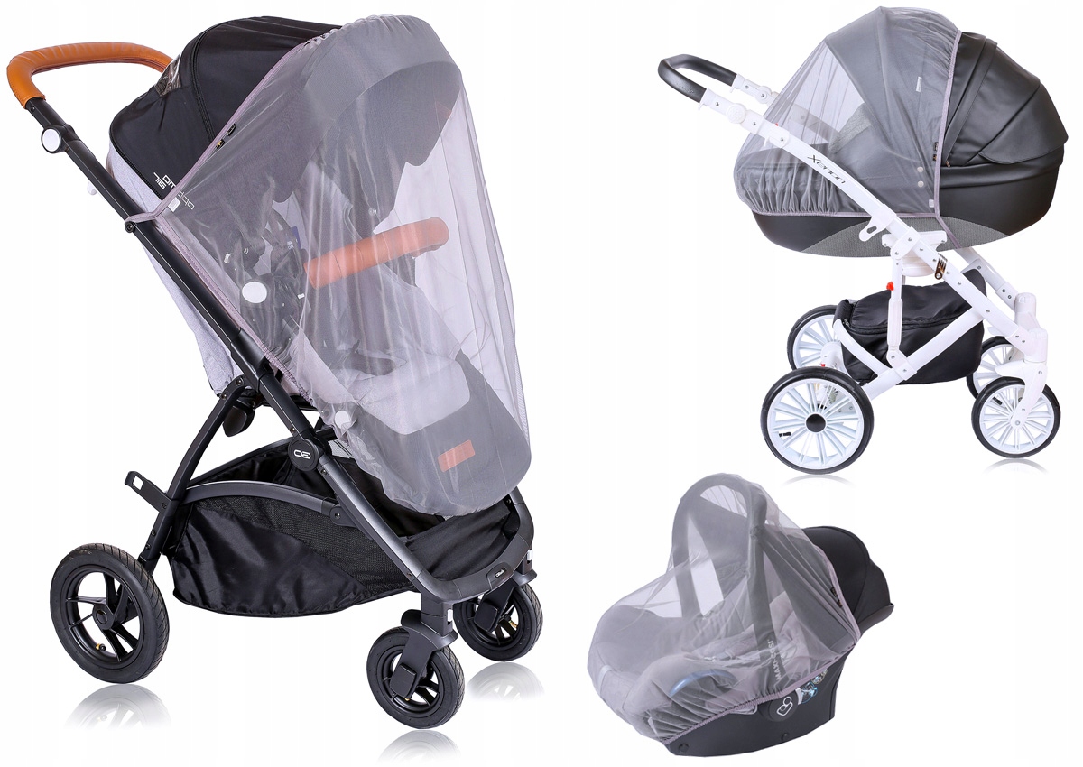 

Mio bebe Moskitiera 3w1 na wózek fotelik Szara