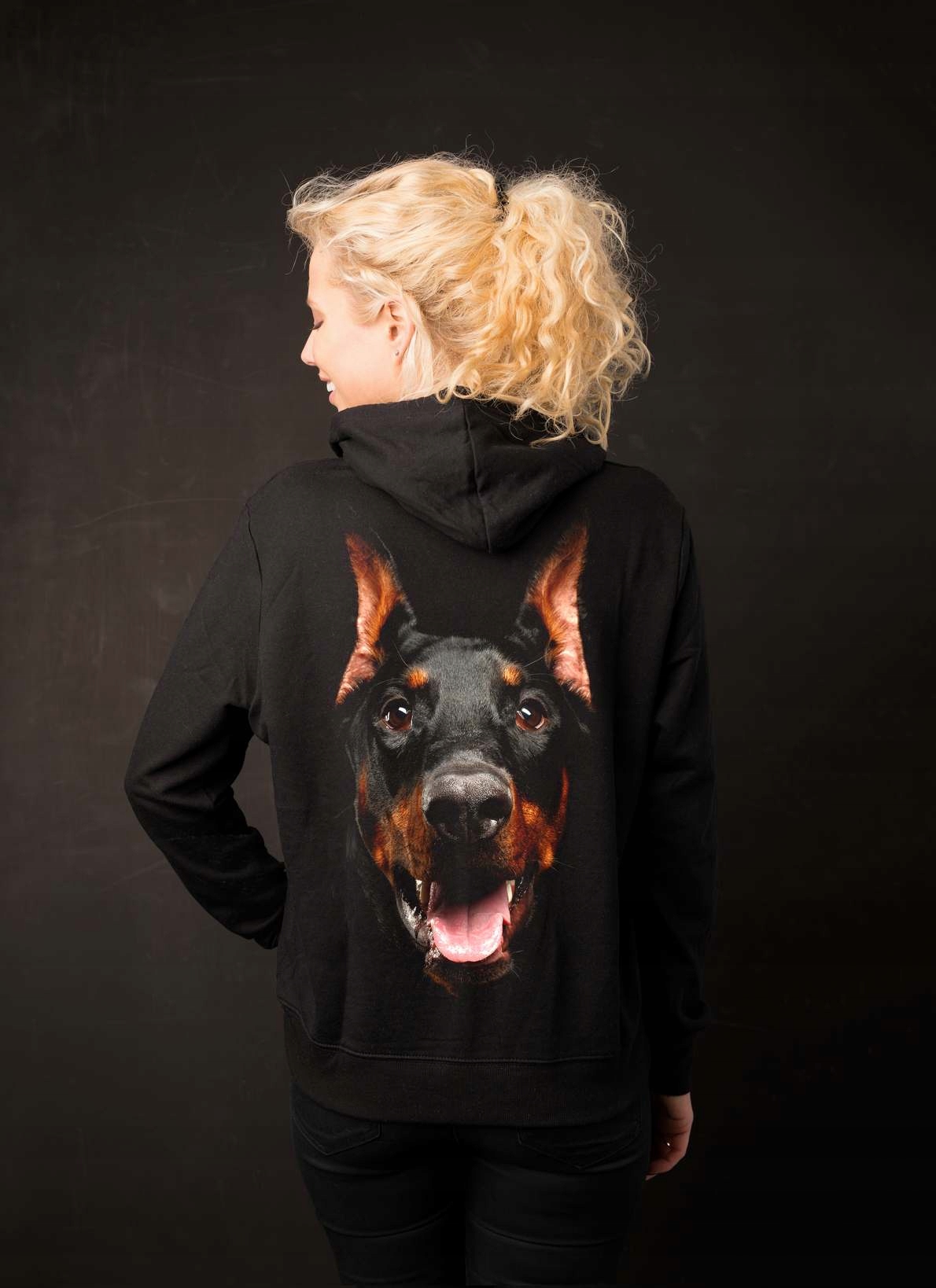 BLUZA Z KAPTUREM XL DOBERMAN NADRUK 3D TRWAŁY Rozmiar XL