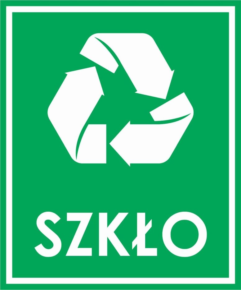 

Naklejka Na Kosz Do Segregacji Śmieci --- Szkło