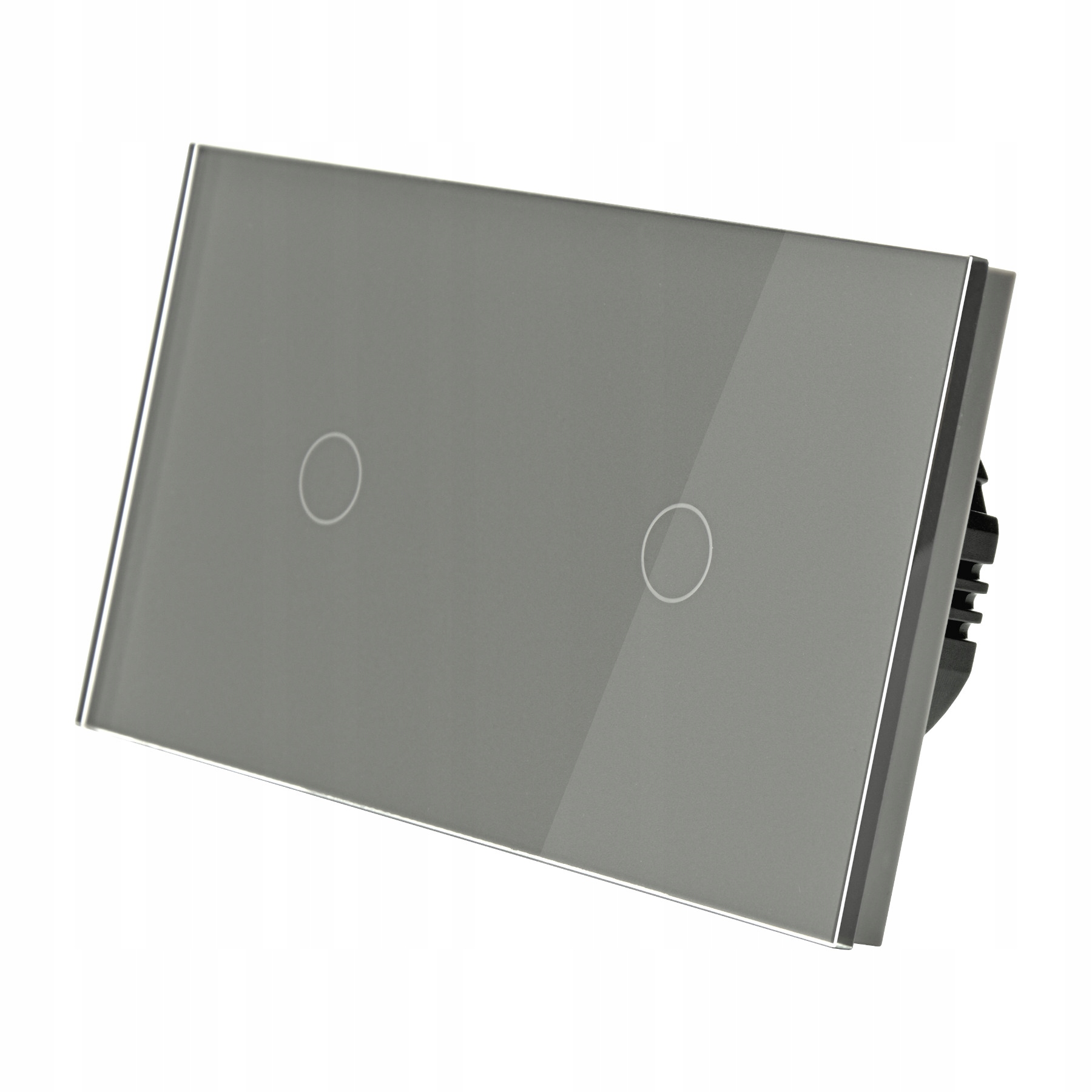 

Włącznik Dotykowy Podwójny Dwuobwodowy Szary