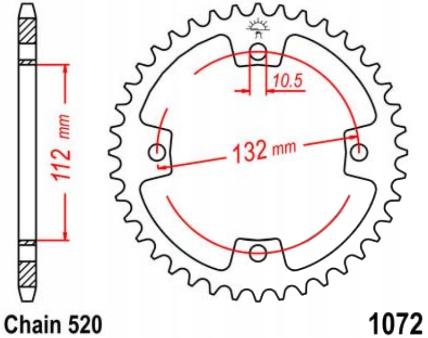 Zadní ozubené kolo Kymco Mxu 250 05-17 Nové