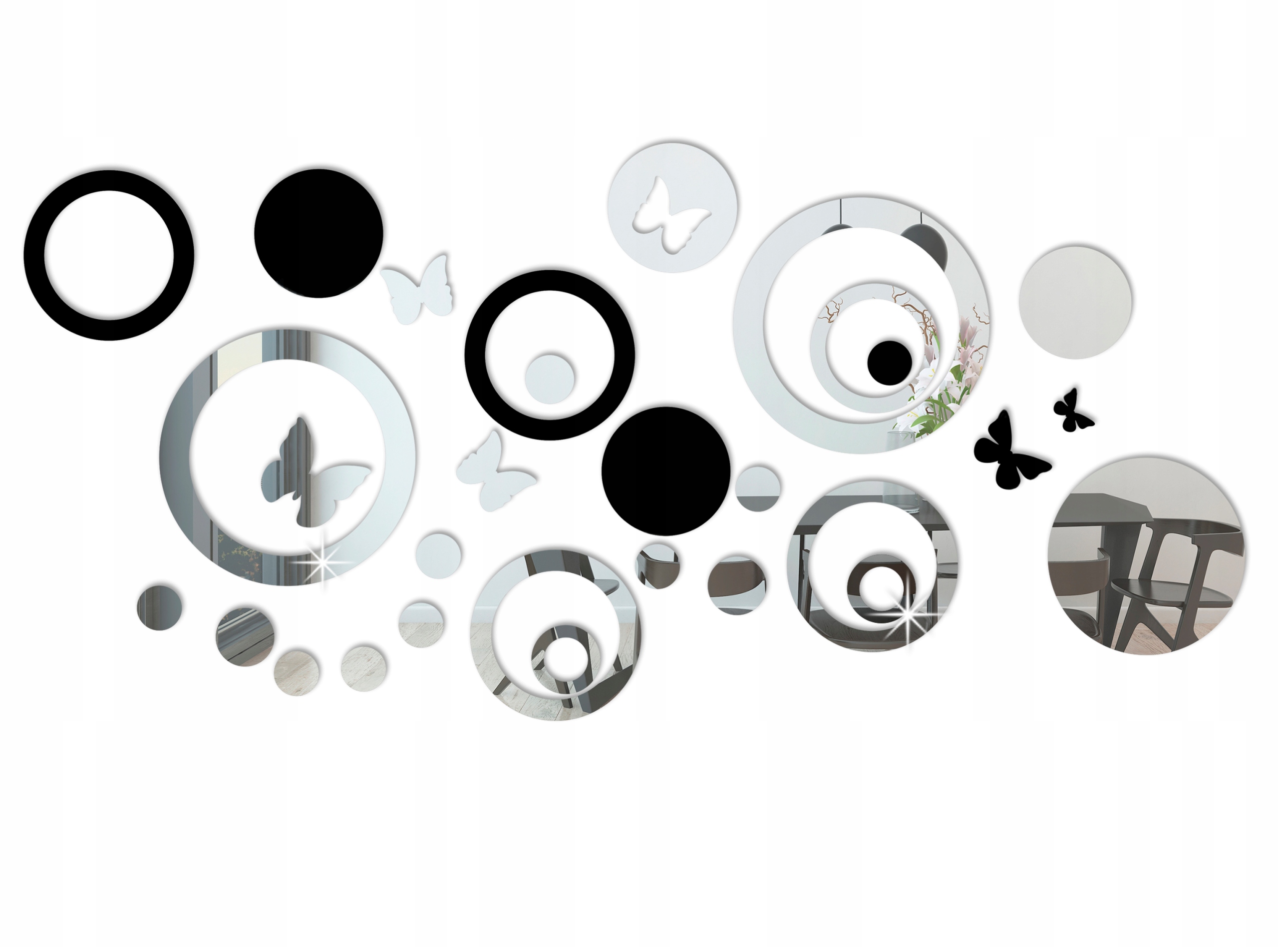 

Piękne! Lustro Naklejane Ścienne Deko Nowoczesne