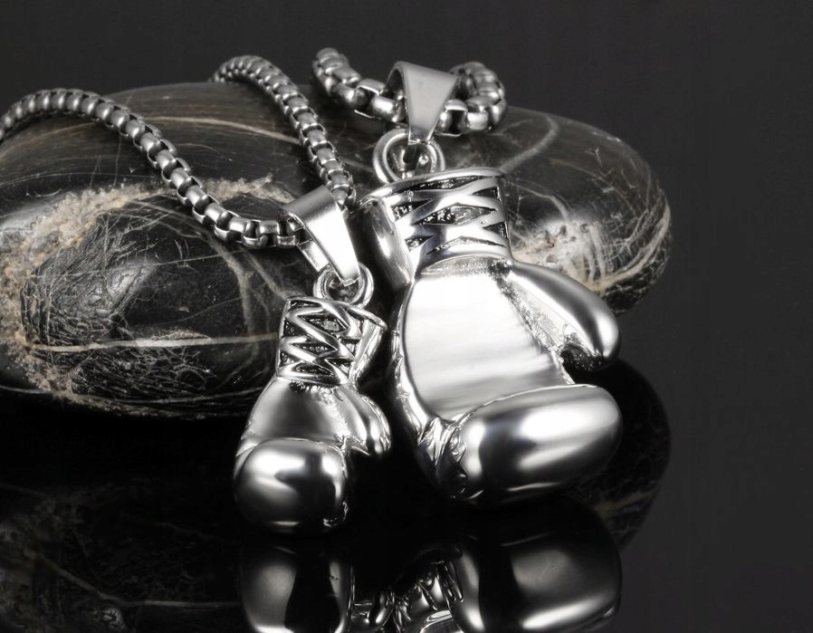 ZAWIESZKA RĘKAWICA BOKSERSKA ZŁOTA STAL 316L Kamień Bez kamienia