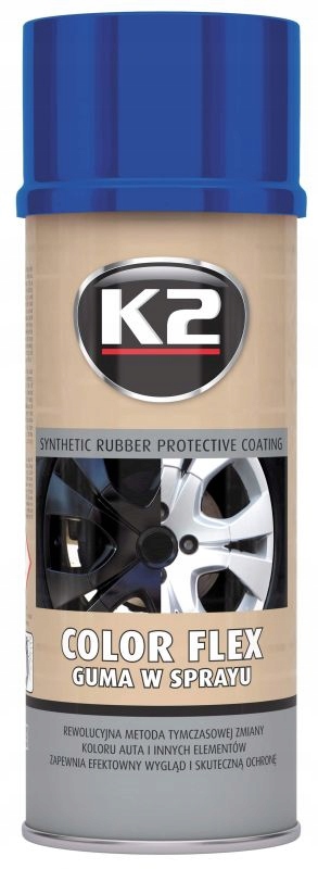 K2 COLOR FLEX GUMA W SPRAYU 400 ML NIEBIESKA
