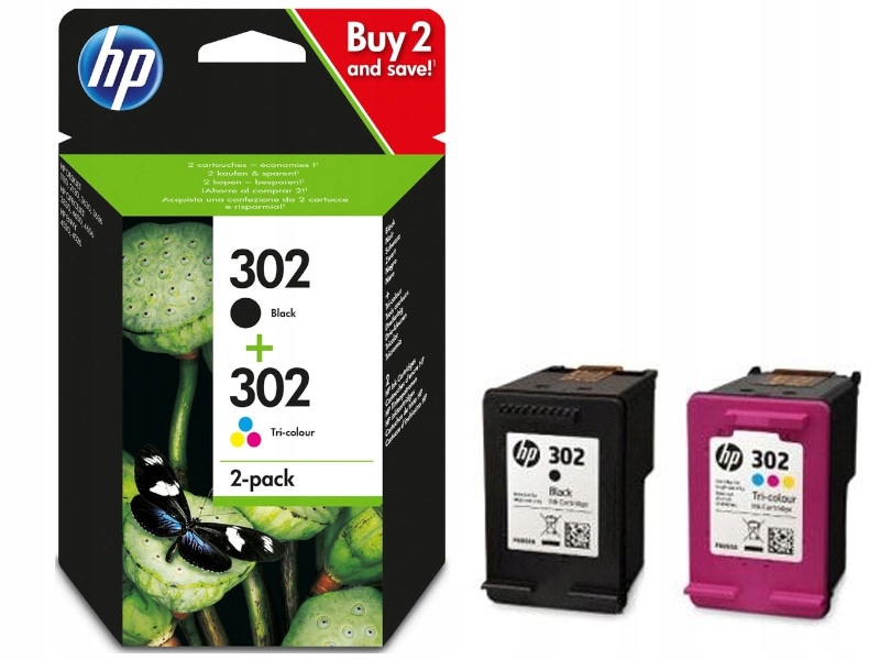 

Zestaw Tusz Hp 302 X4D37AE 1x Czarny+1x Trójkolor