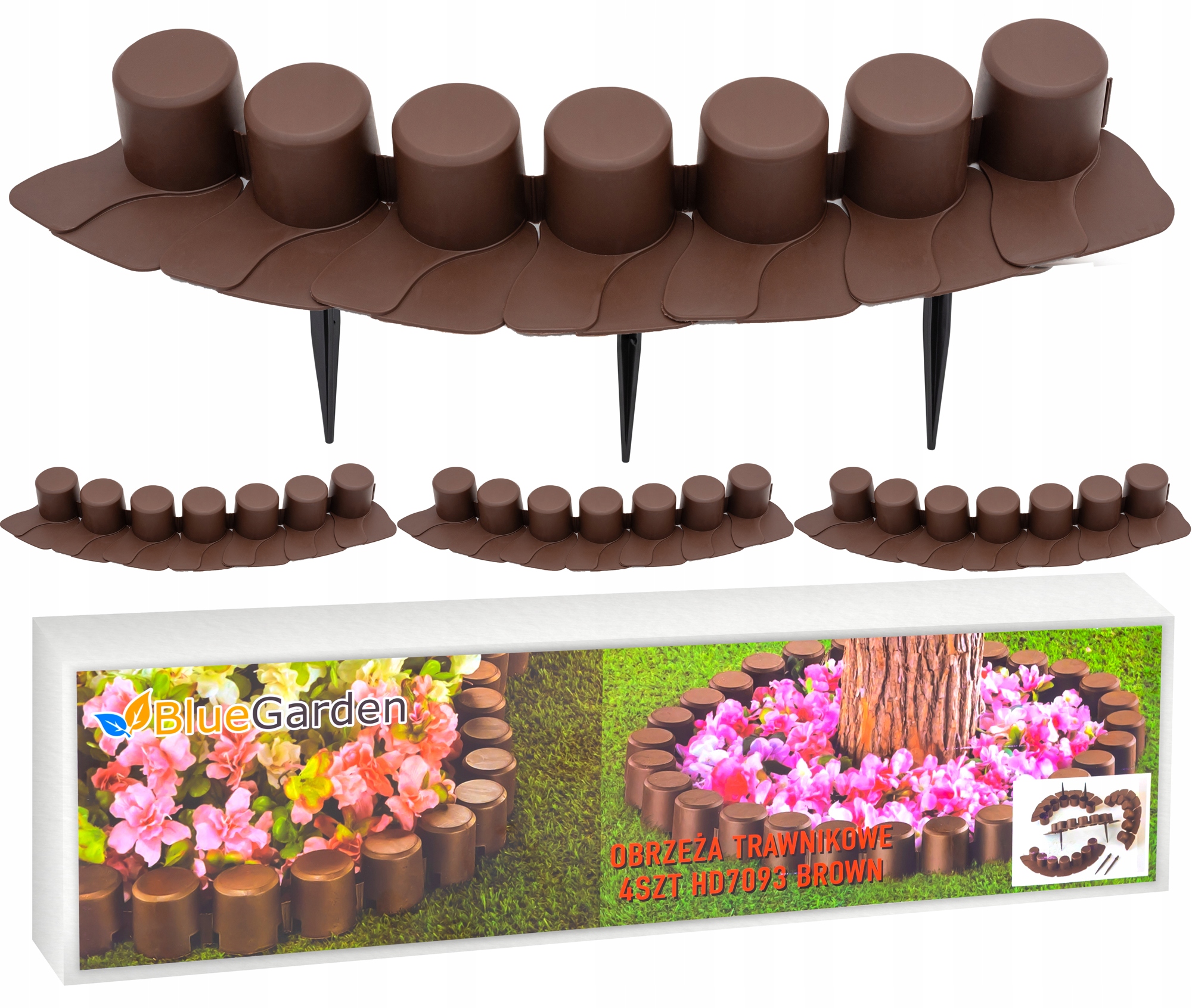 

Obrzeże Trawnikowe Palisada 4 Szt 147CM Kolory