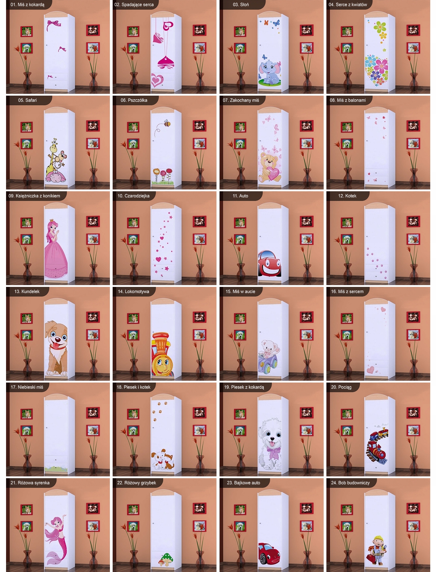 SZAFA HAPPY SZ04-B -JASNA GRUSZA-MEBELKI DZIECIĘCE Marka Happy Babies