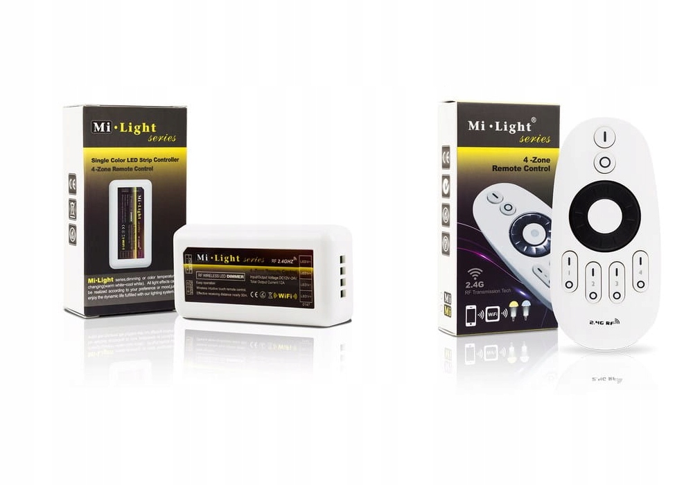 Sterownik + Pilot do taśm LED Ściemniacz 4 strefy
