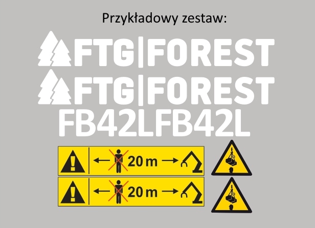 Samolepky s nálepkou Ftg Forest Fb 90 FB70 FB53 FB42