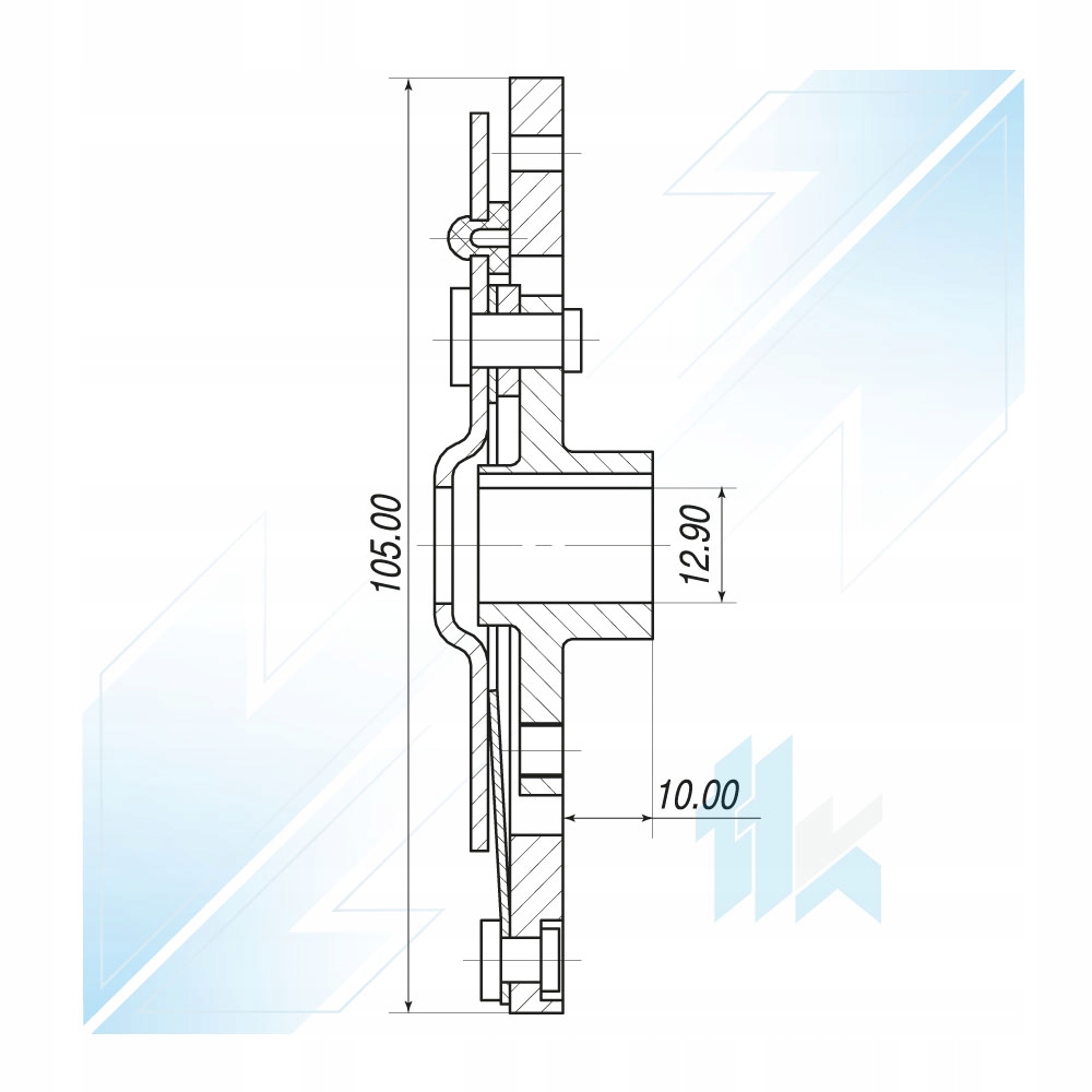 TARCZA SPRZĘGŁA SPRĘŻARKI SANDEN 7V16 VW FORD Numer katalogowy części 115S7V6000