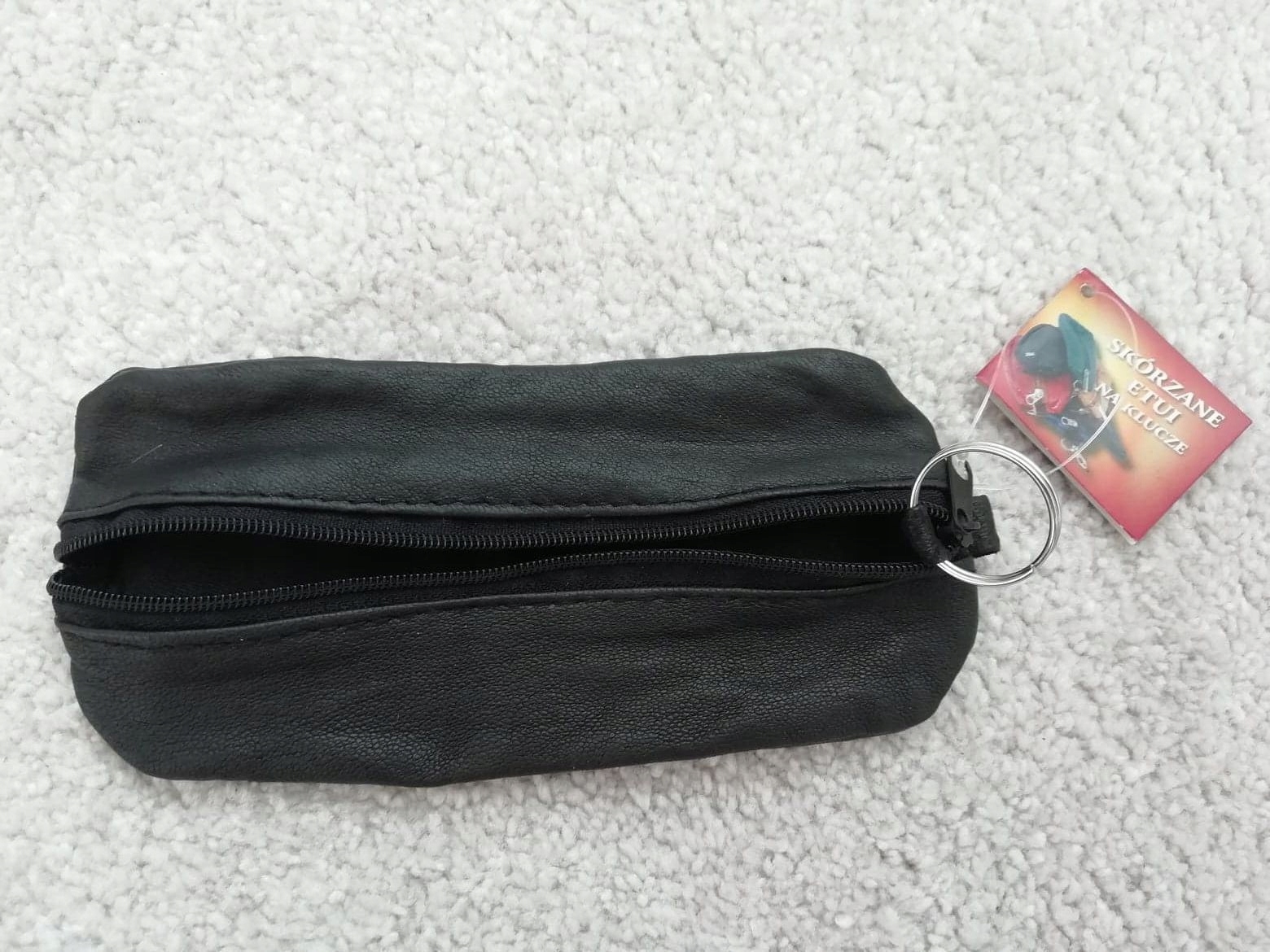 

Etui skórzane na klucze pieniądze Black Skóra Duże