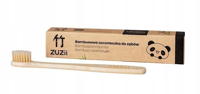 

Szczoteczka bambusowa Wegańska miękka Zuzii beżowa