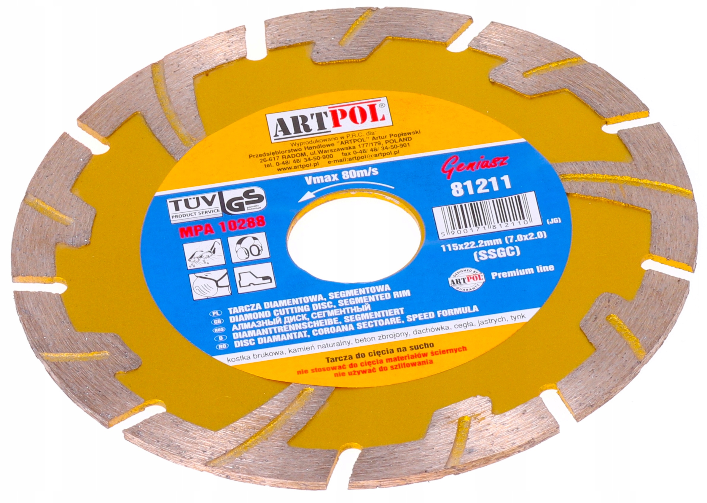 

Tarcza Diamentowa Segment 150mm Do Kostki Dachówki