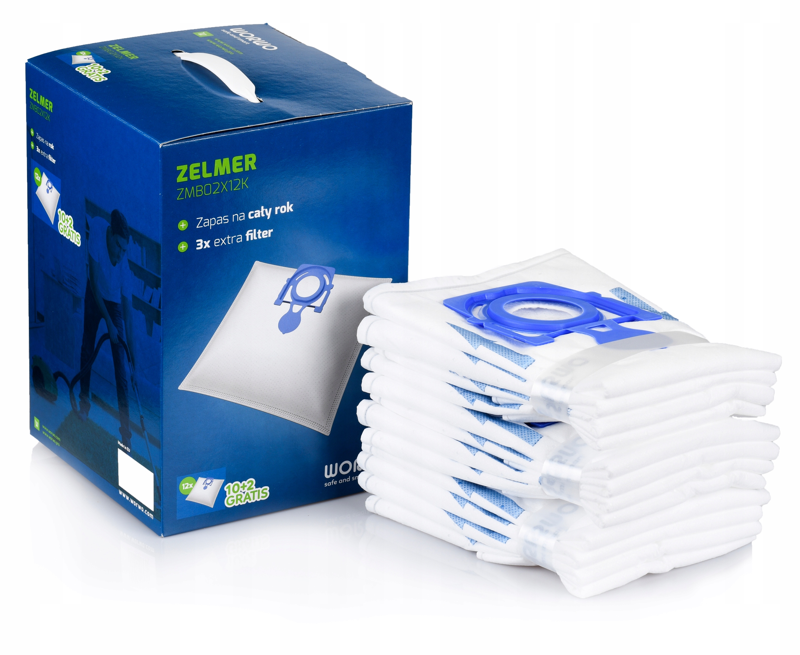 

12x Worki Odkurzacza Zelmer Odyssey Meteor 2 Elf 2