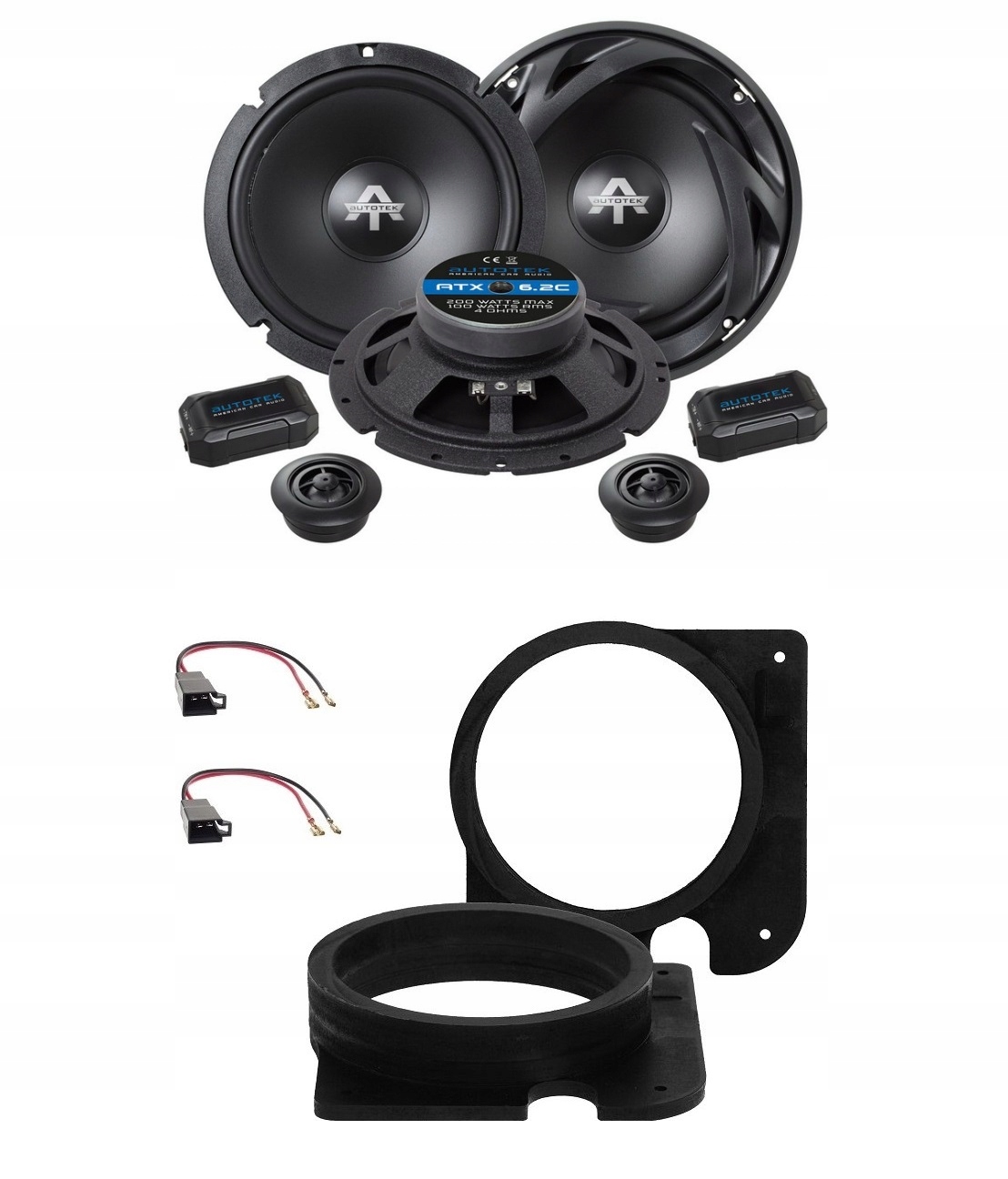 Autotek ATX6.2C Reproduktory vzdialenosti 165 mm Vw Golf 3 Vw Vento 1991-1999