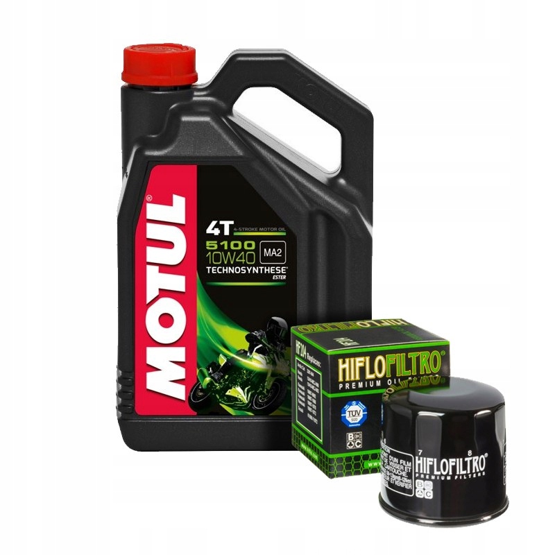Motul 5100 10W40 4T Ester 4L olej filtr HF204