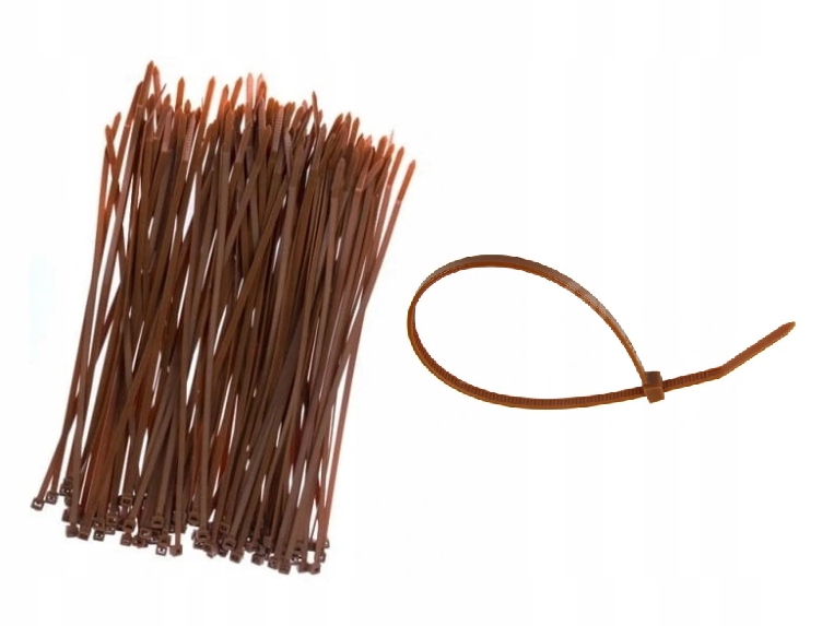 BRĄZOWE OPASKI ZACISKOWE TRYTKI 2,5x80 mm 100szt