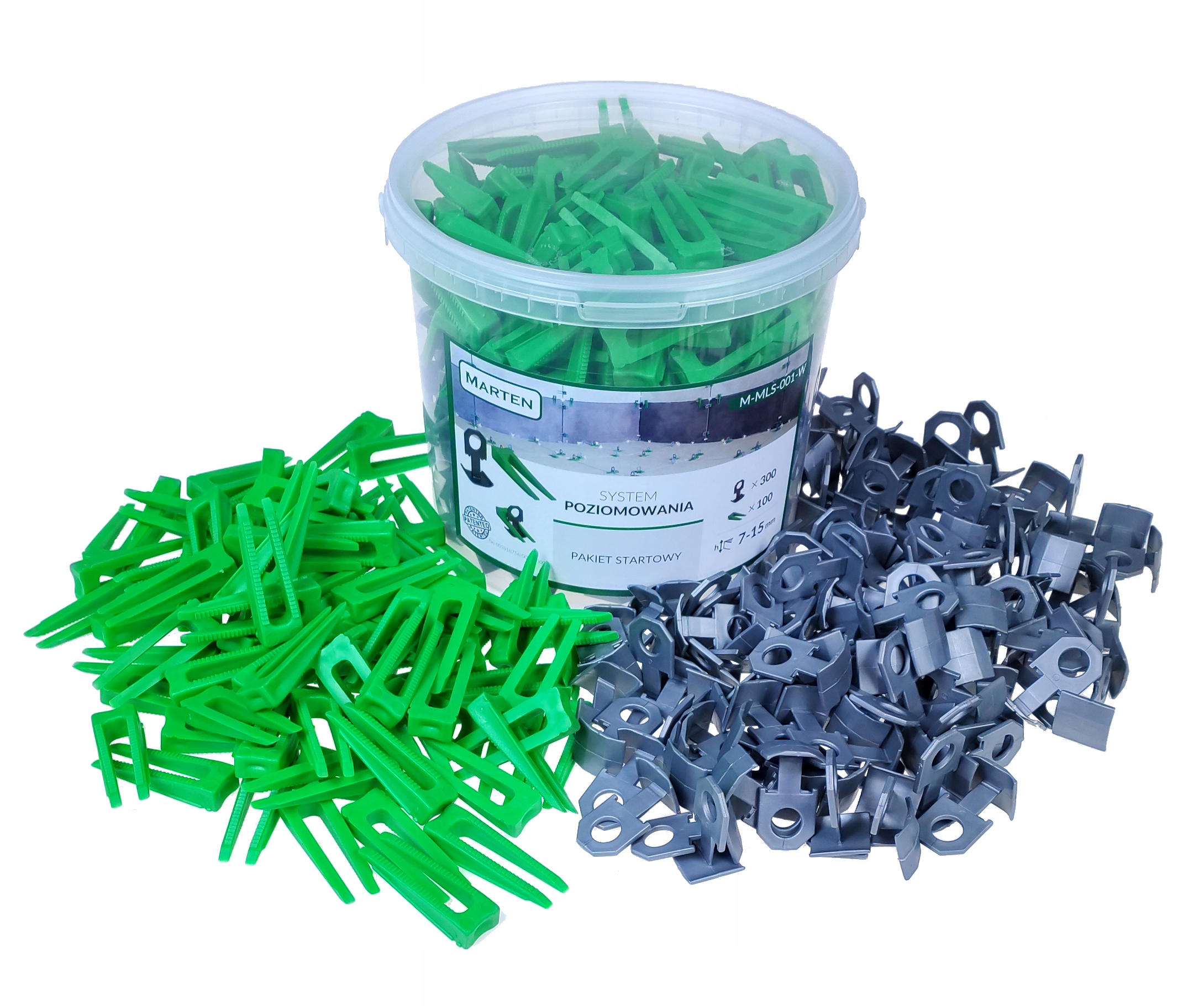 Szybki System poziomowanie płytek 300 klipsów klin