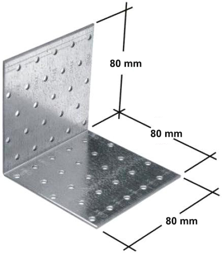 

Kątownik Łącznik Ciesielski Montażowy 80x80x80mm