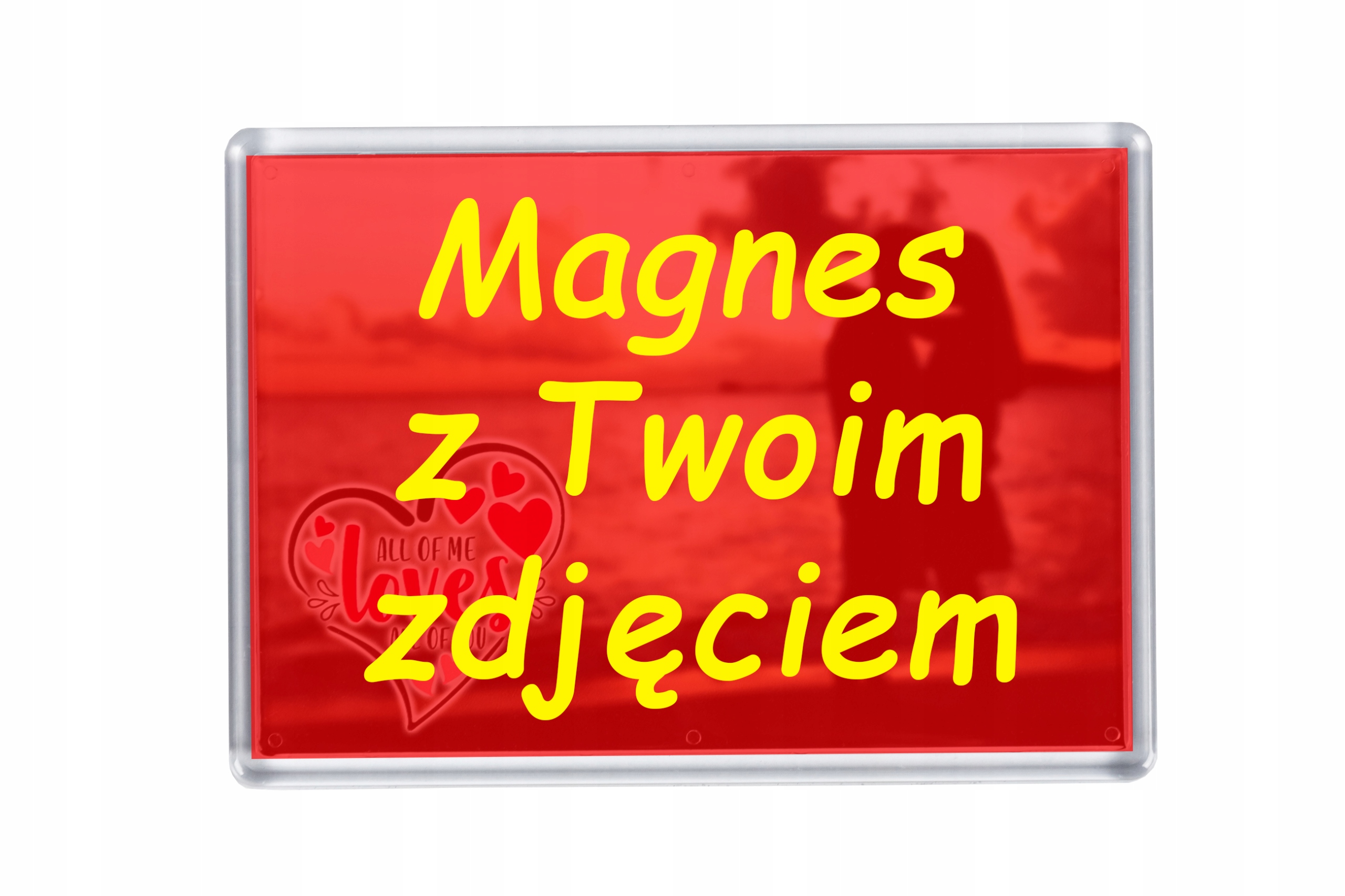FOTO-Magnes Twoje Zdjęcie RAMKA 10,5x7,5 cm Akryl
