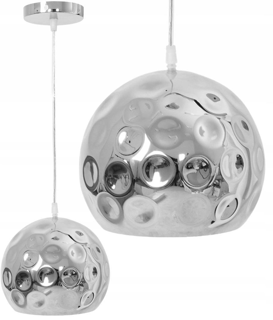 

Lampa Sufitowa Wisząca Lustrzana Silver Metal