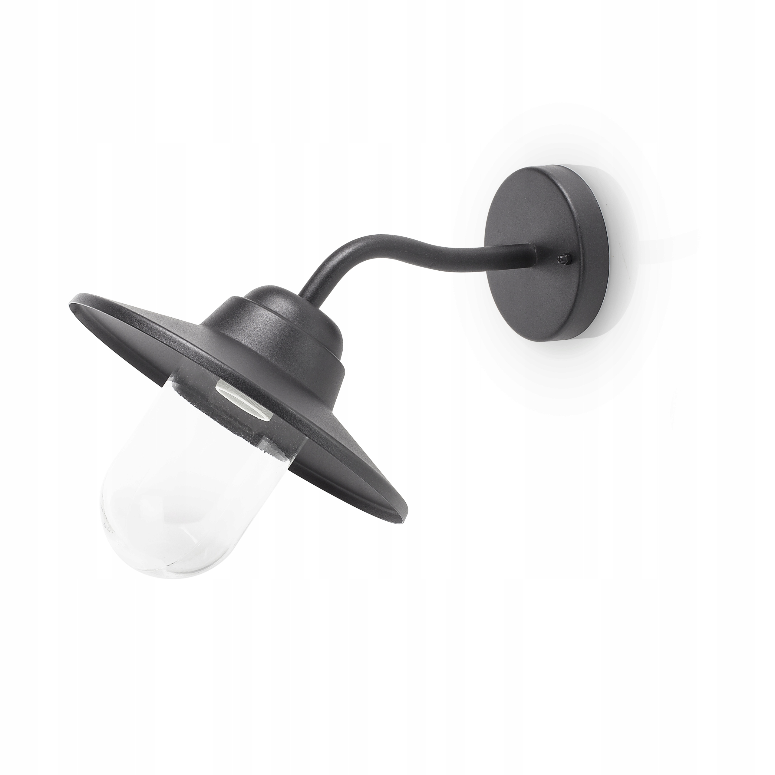 METALOWY Czarny KLASYCZNY kinkiet ścienny ze SZKLANYM kloszem i żarówka LED EAN (GTIN) 8711387168444