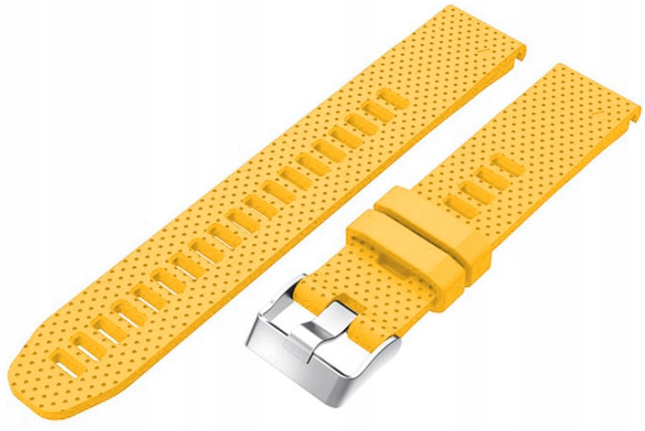 ŻÓŁTY Silikonowy Pasek Garmin FENIX 5S QuickFit Szerokość 20 mm