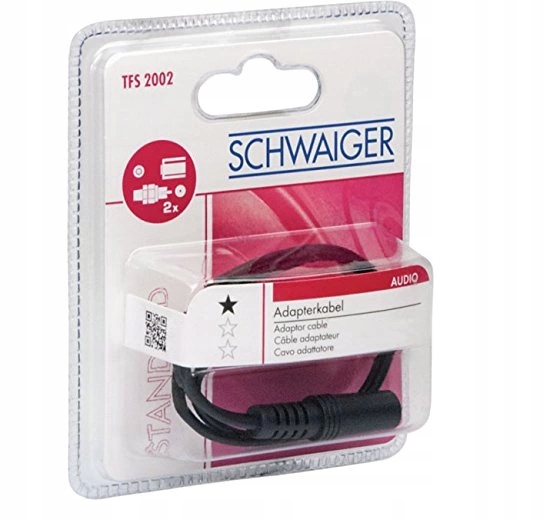 

Adapter Przejściówka Audio 2x Rca - 3,5 Jack F/v