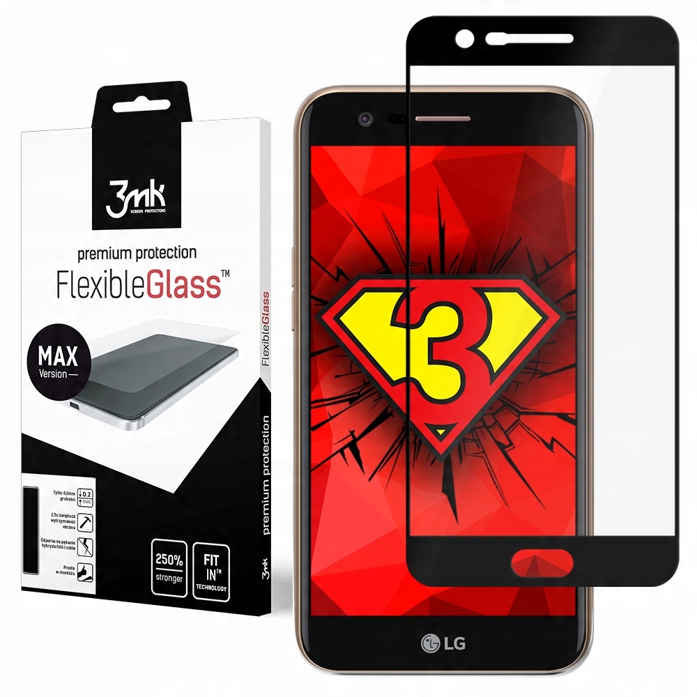 

Szkło hybrydowe 3mk FGMax Lg K10 2017 / Cały ekran