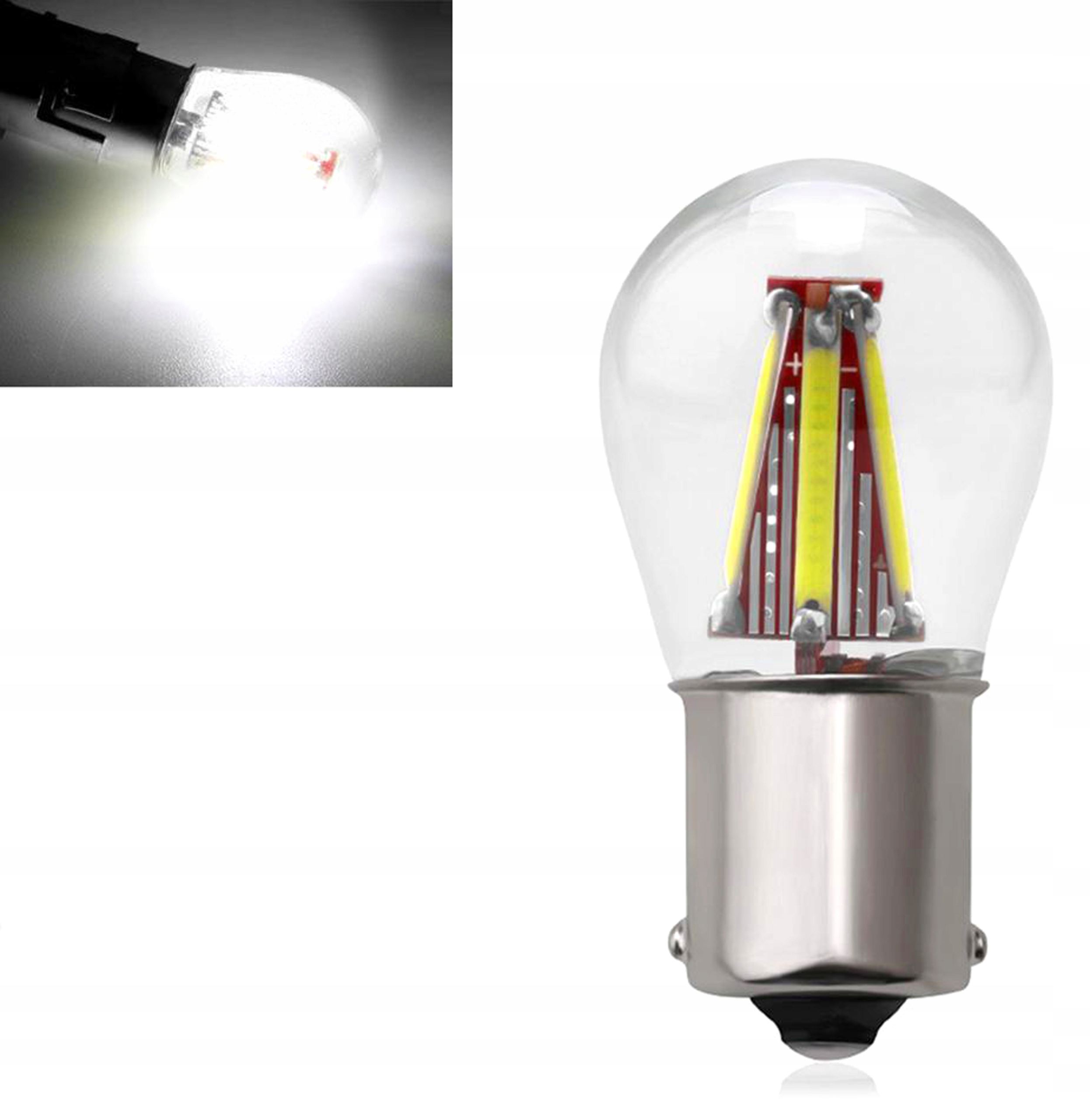 P21W BA15S LED 4x COB FILAMENT 600Lm+ stabilizator Model P21W BA15S LED 4xCOB FILAMENT