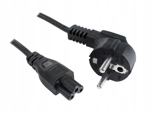 

kabel zasilania notebook 1,8m koniczynka kątowy