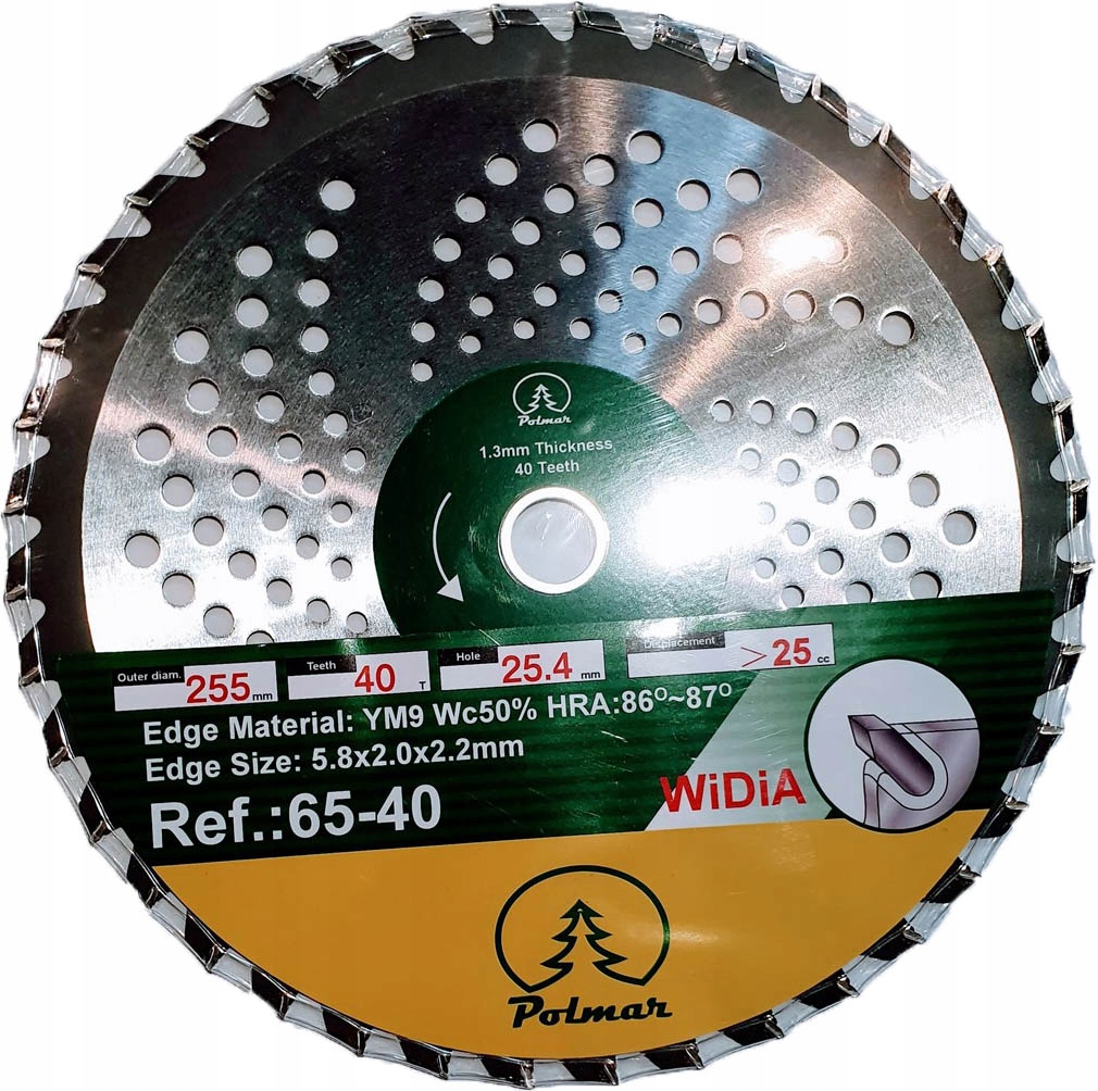 

Tarcza widia do kosy spalinowej 255mm 40 zębów Pro