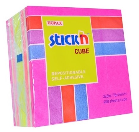 

Notes samoprzylepny 76x76mm MIX Neon Past 400 kart