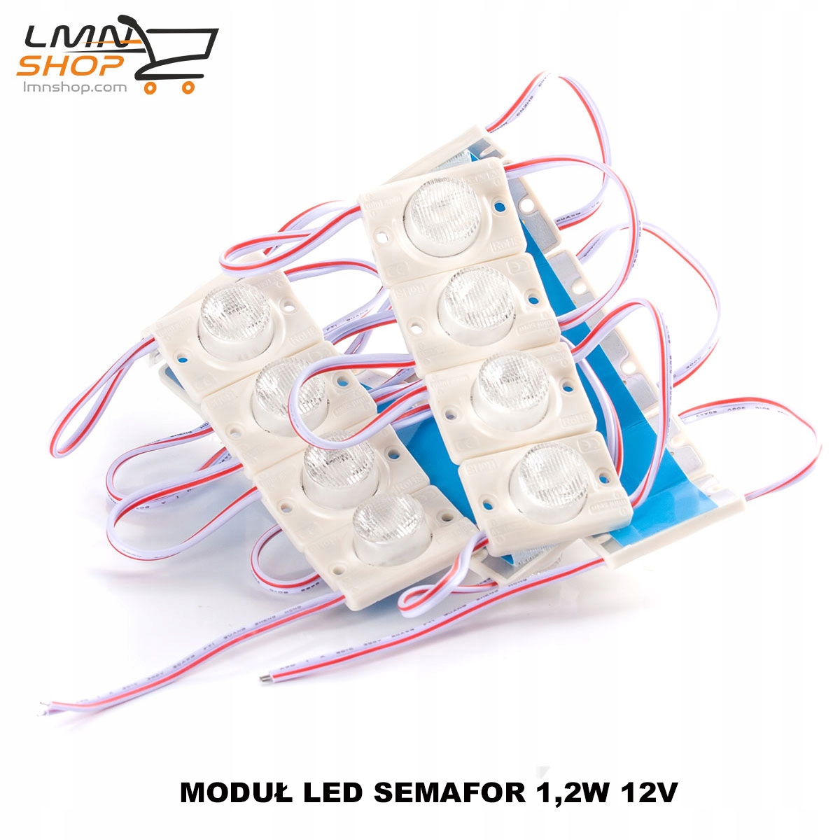 25 x Moduł LED Semafor | 1,2W | 12V | 6500K | IP65 Kod producenta ML-MS1W-6500