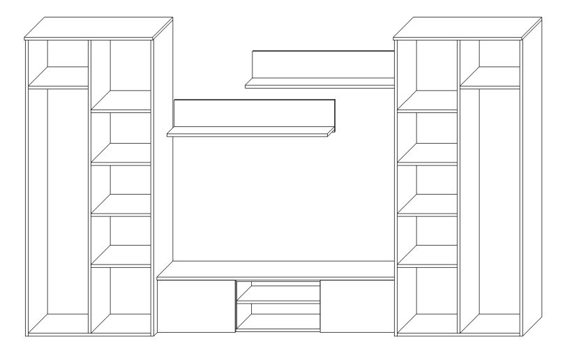 MEBLOŚCIANKA APOLLO SONOMA BIEL do pokoju EAN (GTIN) 05900741658322