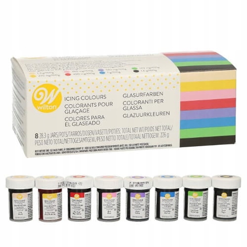 Levně Gelové barvivo Wilton 226 g, 8 ks, vícebarevné