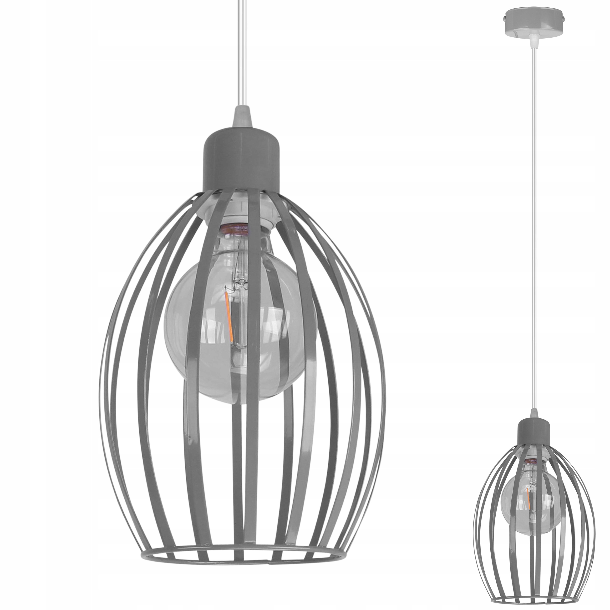 

Lampa Wisząca Sufitowa Loft Zwis Metalowa E27 Led