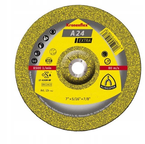 

Tarcza do szlifowania Klingspor 125x6 A24EX