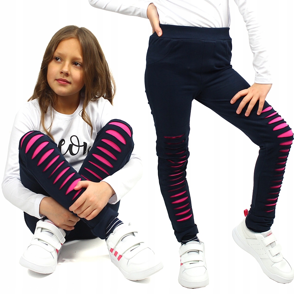 

Treginsy Spodnie Pocięte Breeze Granat 110 GH489