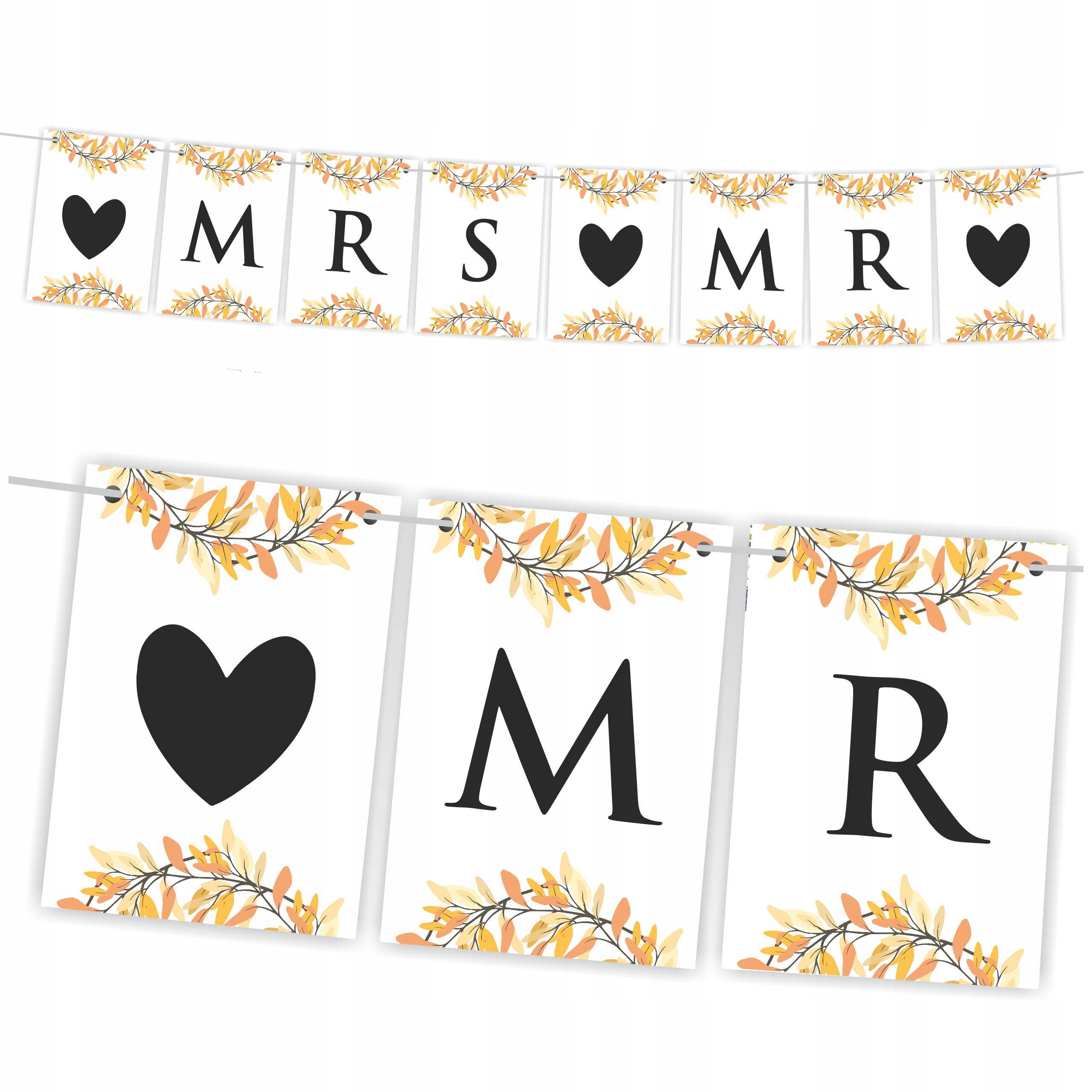 

Baner Weselny Girlanda Mr Mrs 120cm 48 wzorów