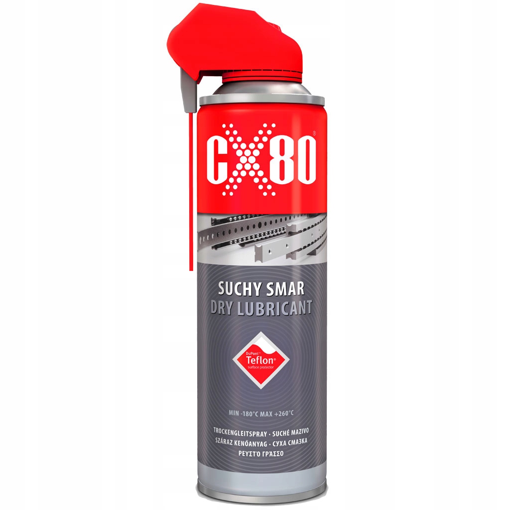 

CX80 Suchy Smar Z Teflonem Ptfe Aplikat. Duo 500ML