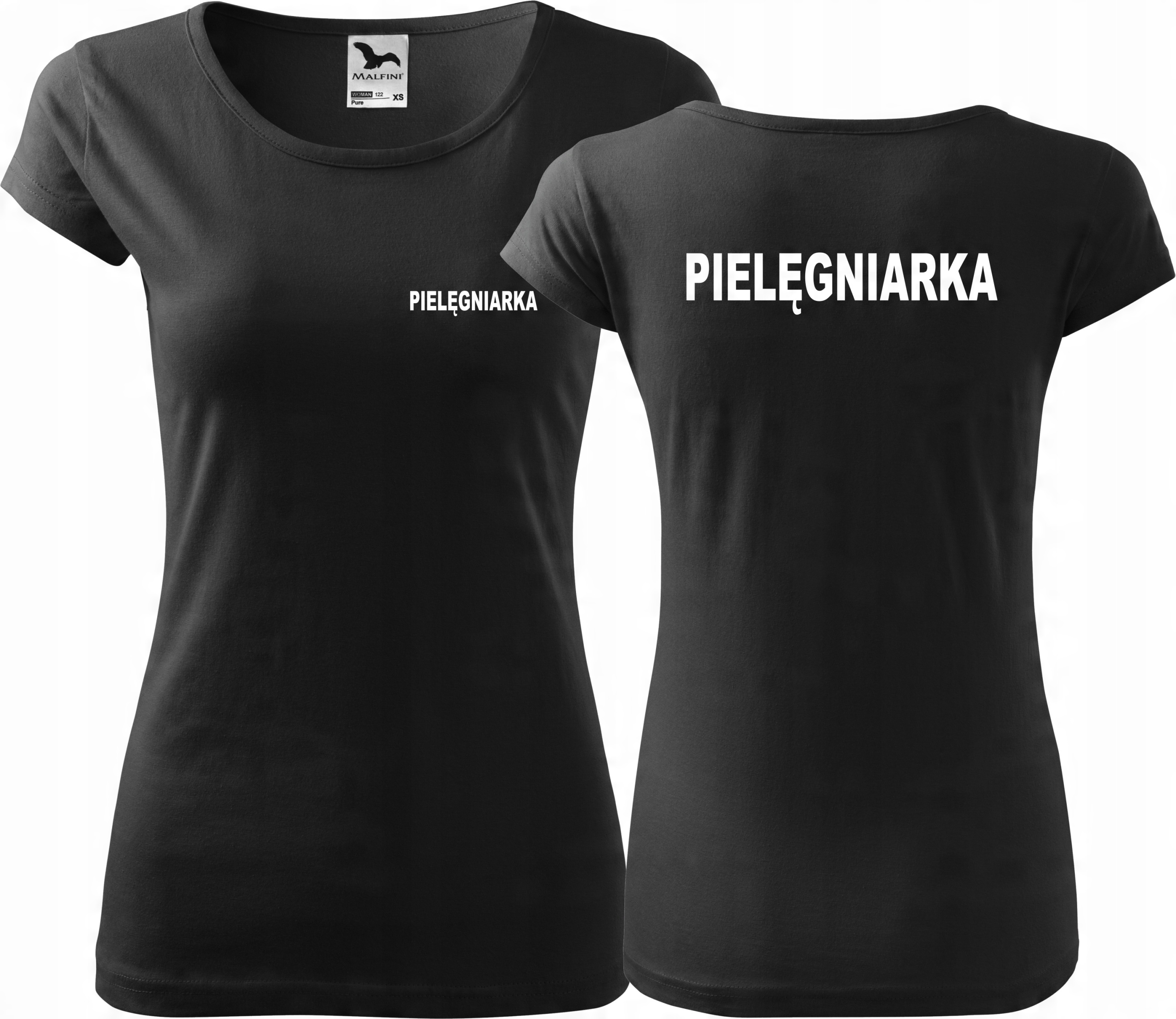 

Czarna Koszulka medyczna damska Pure Pielęgniarka