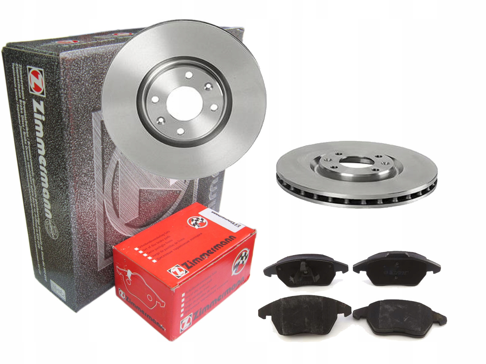 2× Zimmermann 440.3120.20 Диск гальмівний + Zimmermann 23589.190.1 Комплект колодок гальмівних, гальма дискові