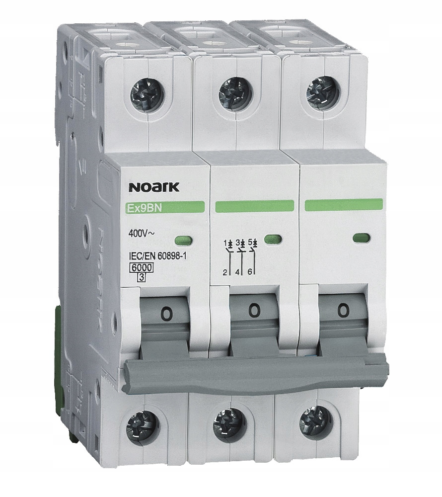 

Noark Wyłącznik nadprądowy 3P B16A 6kA Ac 100053