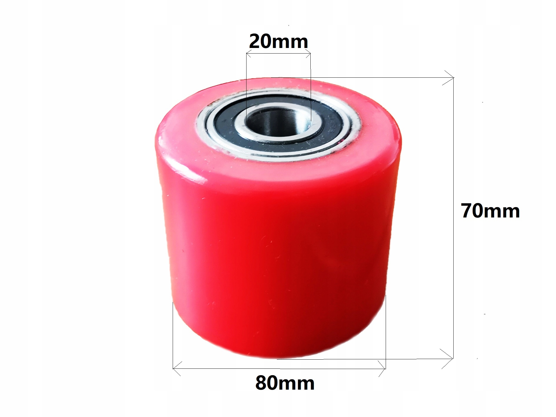 80x70 ROLKA ROLKI DO WÓZKA PALETOWEGO PALECIAKA Marka inna